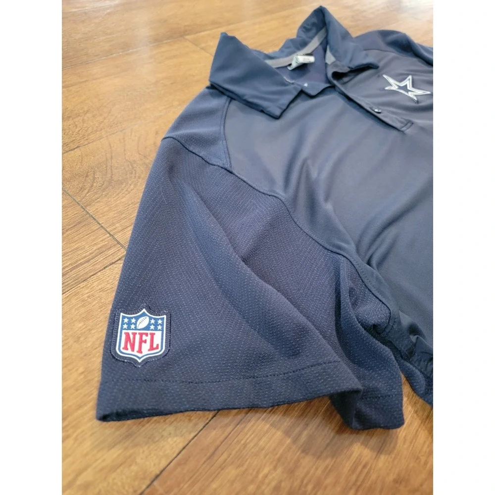 Dallas Cowboys Nike‎ On Field Sideline Polo Shirt Mens Size XL Blue NFL Apparel